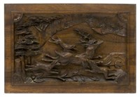 FRENCH RELIEF HUNT SCENE ARCHITECTURAL PANEL