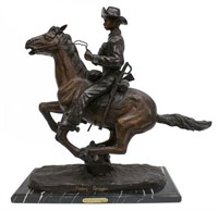 BRONZE "TROOPER OF THE PLAINS" AFTER REMINGTON