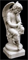 LARGE FRENCH PARIAN WINGED ANGEL FIGURE