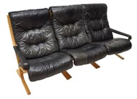 DANISH MID-CENTURY LAMINATED THREE PIECE SOFA