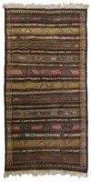 HAND-WOVEN AFGHAN SOUMAK RUG, 5'0" x 9'8"