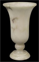 FRENCH ALABASTER GREY VEINED & WHITE TABLE LAMP