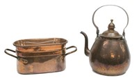 (2) ANTIQUE FRENCH COPPER COOKWARE GROUP