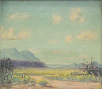 MINNIE HOLLIS HALTOM (1887/9-1976) TEXAS LANDSCAPE