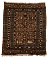 HAND-WOVEN PANKISTANI BOKHARA RUG, 4'1" x 6'2"