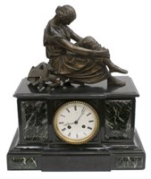 NAPOLEON III PERIOD FIGURAL MANTLE CLOCK, SAPPHO