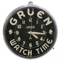 GLO-DIAL GRUEN WATCH CO. NEON & CHROME CLOCK