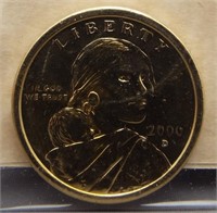 2000-D 24K Gold Plated Sacagawea Dollar from