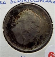 1926 Sesquicentennial Comm. Silver Half Dollar.