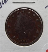 1886 Liberty V-Nickel. Rare, Key Date.