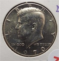 1970-D Kennedy 40% Silver Half Dollar. BU.
