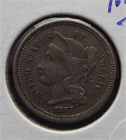 1867 Three Cent Nickel.