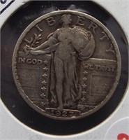 1927 Standing Liberty Silver Quarter.