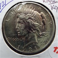 1921 Peace Silver Dollar.
