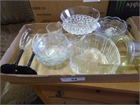 2 boxes glass items
