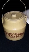 2 VINTAGE  STONEWARE COOKIE JARS AND BOWL/PITCHER