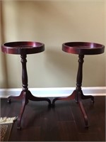 PAIR OF 21 INCH PLANT / SMOKING STANDS