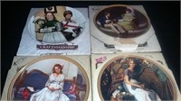 SET OF 4 NORMAN ROCKWELL PLATES