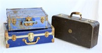 3 Vintage Cases Musical Suitcase Metal