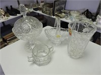 Crystal Vases, Compote etc.