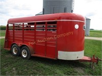 Kiefer 16 x 6'' bumper pull stock trailer