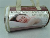 New burgundy aloe vera bamboo queen size sheet