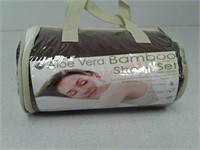 New chocolate brown color aloe vera bamboo queen