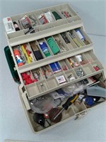 Plano tackle box with misc contents