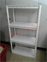 4 tier plastic Plano shelf organizer