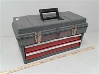 Two drawer with compartment toolbox