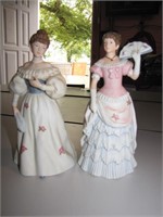 2 Porcelain Figurines 8&1/4" Repair on 1 hand