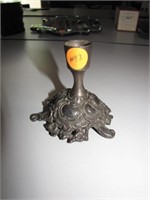 Ornate Cast Iron Candle Holder 3&1/4"