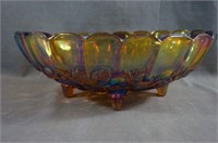 Indiana Glass Gold Harvest Centerpiece Bowl