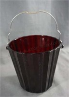 Heller Royal Ruby Glass Ice bucket c.1960's