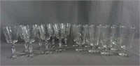 c.1940's Libby Glass Rock Sharpe 16pc Stemware Set