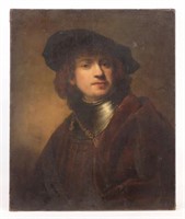 Continental School, Portrait Of Rembrandt