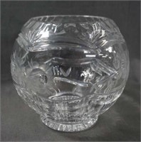German Cut Crystal 5 1/2" Rose Bowl with Stand