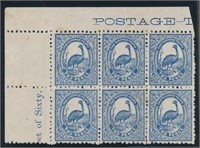 AUSTRALIA NEW SOUTH WALES #78 BLOCK OF 6 MINT F-VF