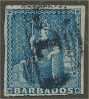 BARBADOS #25 USED FINE