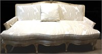 COUNTRY FRENCH STYLE LINEN COVERED SOFA