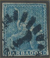 BARBADOS #6 USED FINE