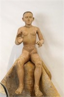 19th cent. Wood carved female Santos