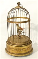 1920's Swiss Singing Automaton bird in bird cage