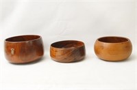 Hawaiian wood carved bowls