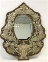 Handmade Mexican tin embossed Mirror