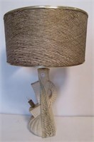 1950's Table lamp with night light on side and