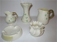 (5) Irish Belleek porcelain. Includes: (2)