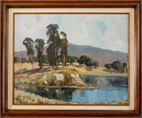 Douglas Shively (1896-1991) oil on board Landscape