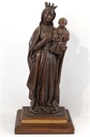 17th/18th c. Italian Wood Carved  Madonna