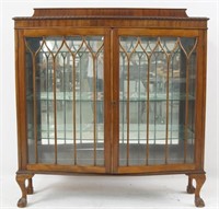 Antique Chippendale Claw foot Curio Cabinet